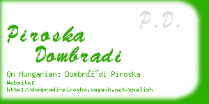 piroska dombradi business card